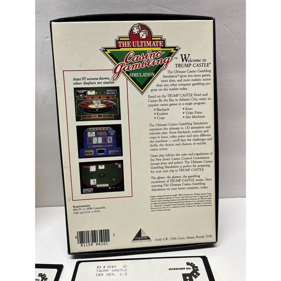 The Ultimate Gambling Simulation (IBM PC, 256K And CGA EGA , 1989) Trump Castle - Picture 4 of 4